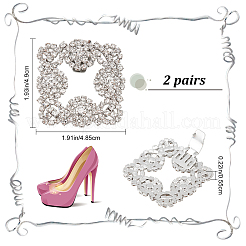 Сплав со стразами украшения для обуви FIND-WH0126-172P