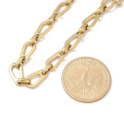 Ожерелья из нержавеющей стали 304 с каплевидными звеньями для женщин&nbsp;NJEW-R012-02G