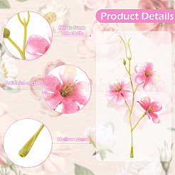 30шт. 6-х цветная искусственная ветка цветущей сливы&nbsp;AJEW-SC0031-59