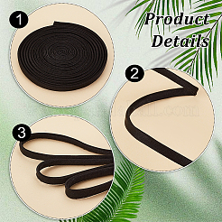 Плоские атласные ленты длиной 2 м.&nbsp;LS-OCOR-WH0078-86A