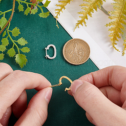 2 шт. 2-цветные родиевые застежки-крутилки из стерлингового серебра с микропаве из прозрачных кубических цирконий&nbsp;FIND-PH0018-35A