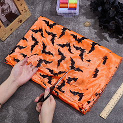 Полиэстеровая сетчатая ткань на тему Хэллоуина DIY-WH0622-366