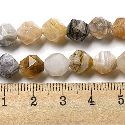 Природные бамбуковых листьев агат бисер нитей&nbsp;G-NH0012-B02-03