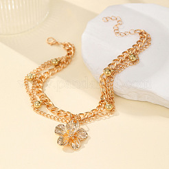 Браслеты на ногу с кисточками из цветочного сплава для женщин FS-WGA4657-02