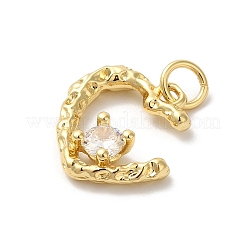 Подвески из латуни с покрытием из прозрачного кубического циркония KK-Z056-15G