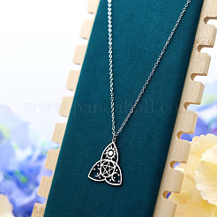 Мужские ожерелья с подвеской в виде трикетра/троичного узла в стиле хип-хоп из нержавеющей стали 201&nbsp;FS-WG06227-01