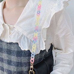 2 шт. 2 прозрачных желеобразных акриловых ремней для сумок с панцирной цепью DIY-WR0002-48