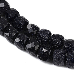 Синтетический синий авантюрин бисер нитей G-H078-C47-6mm