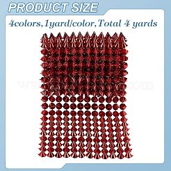 4 ярд двухцветных пластиковых заклепок&nbsp;DIY-WR0004-34