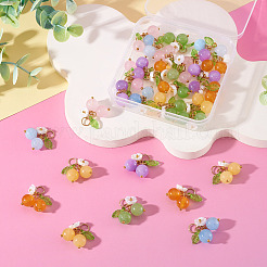 30 шт. 6-цветные подвески из натурального малайзийского нефрита&nbsp;PALLOY-TA00290