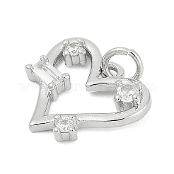 Латунные микропаве прозрачные подвески с фианитом&nbsp;KK-G522-53P-03