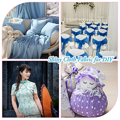 Полиэфирная ткань с цветочным узором&nbsp;DIY-WH0021-39B