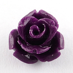 Окрашенная цветок синтетически коралловые бусы CORA-R011-33