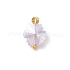 5 шт. 5-цветные подвески-снежинки из гальванического стекла PALLOY-JF04342-01