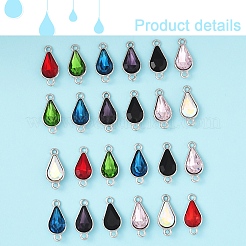 28 шт. 7-цветные литые стеклянные звенья/соединители&nbsp;GLAA-FS0001-94