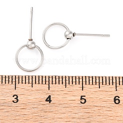 Фурнитура для сережек-гвоздиков из нержавеющей стали 304 с защитой от потускнения&nbsp;STAS-H226-08P-02