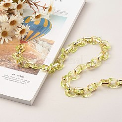 Непрозрачная ручная роспись из акрила и пластиковая цепочка ccb AJEW-JB01010-04