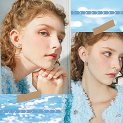 Антикоррозийные 3 пара 925 серьги-гвоздики из стерлингового серебра с родиевым покрытием STER-BBC0005-67B