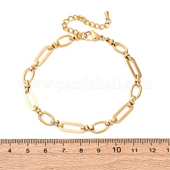 Браслеты на ногу из овальной цепи из нержавеющей стали 304 AJEW-A057-01G