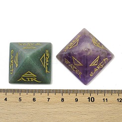 6 шт. Пирамидальные украшения из натурального обсидиана G-C186-06