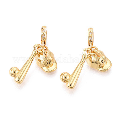 Латунь микропейв кубический цирконий европейские подвески с подвесками KK-N271-17G-1