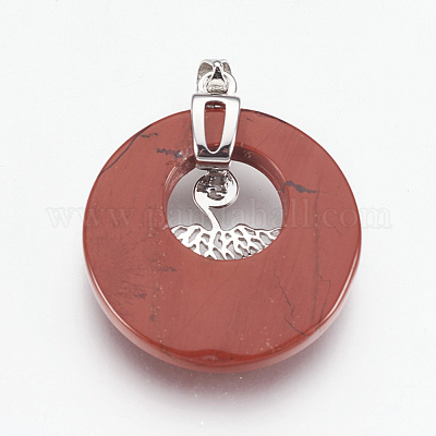 Природные красной яшмы подвески KK-F751-B04-1