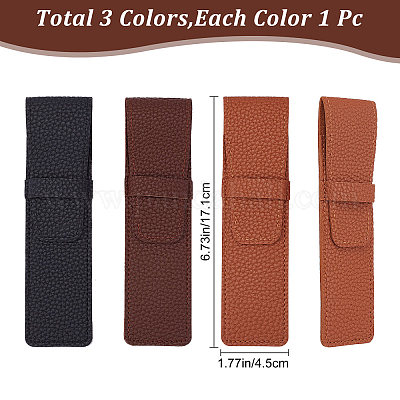 3 шт. 3-цветный чехол для хранения ручек из искусственной кожи AJEW-GF0006-68-1