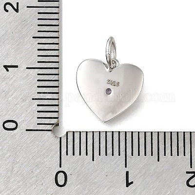 925 стерлингового серебра микро Pave прозрачные кубические циркониевые подвески STER-V001-01P-02-1