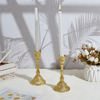 2 шт. подсвечники из цинкового сплава&nbsp;AJEW-PH0007-97B-1