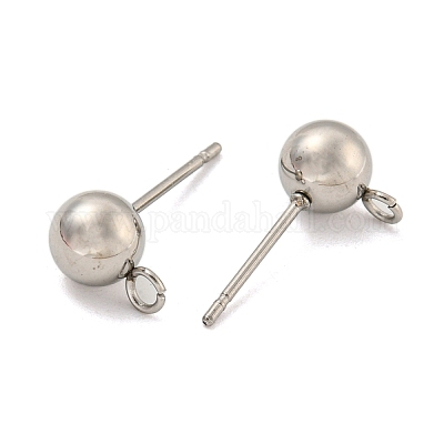 Фурнитура для сережек-гвоздиков из нержавеющей стали марки 304 STAS-O004-10D-P-1