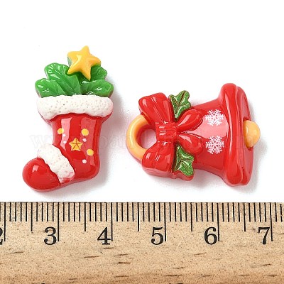 Кабошоны из непрозрачной смолы в виде снеговика RESI-B037-06-1