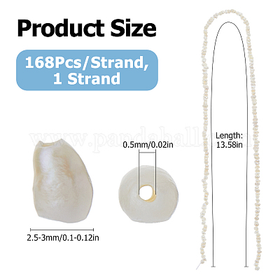 1 нить бусин из натурального культивированного пресноводного жемчуга PEAR-FI0001-12-1