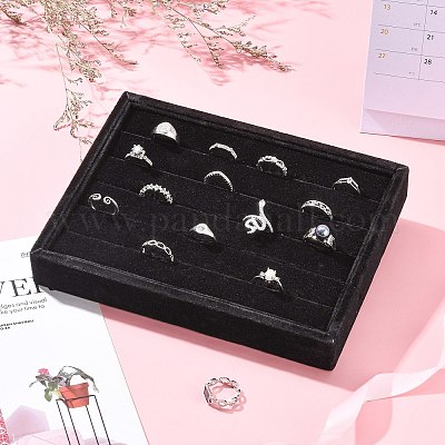 Деревянные кубом ювелирные кольца дисплеи RDIS-L001-02A-1