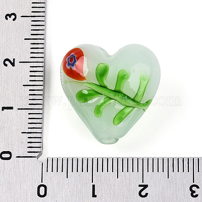 Бусины из стекла миллефиори ручной работы с неровностями LAMP-N024-42E-1