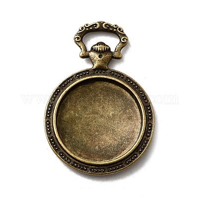 Старинные тибетском стиле сеттинги сплава подвеска кабошон TIBEP-M018-31AB-NF-1