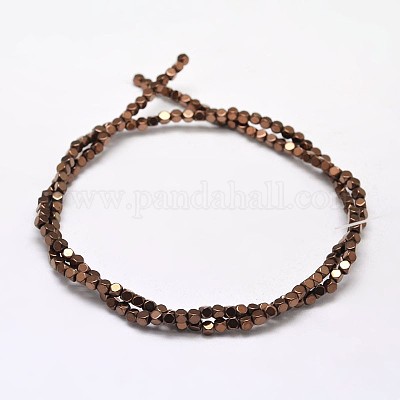 Гальванизировать немагнитных синтетический гематит бисер пряди G-I175-09A-1