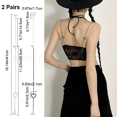 2 пара двухцветных сердечек из сплава со стразами DIY-GF0007-75-1