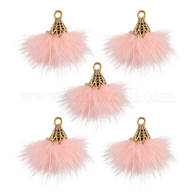 Подвеска из искусственного меха норки с кисточкой FIND-YW0002-24E-1