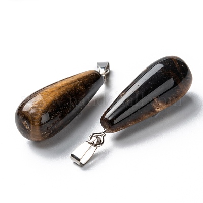 Природных тигровый глаз подвески G-F707-07-1