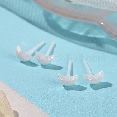 Гипоаллергенные серьги-гвоздики из биокерамики с цирконием и керамикой EJEW-Z023-10E-1