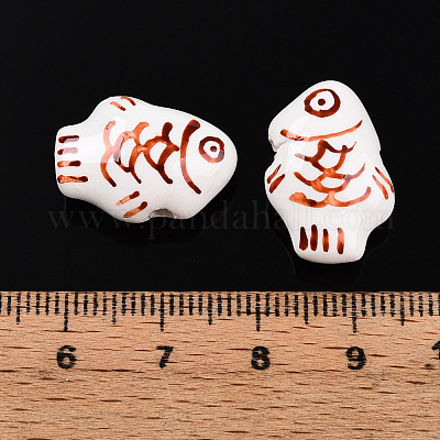 Фарфоровые бусины ручной работы&nbsp;PORC-N009-07D-1