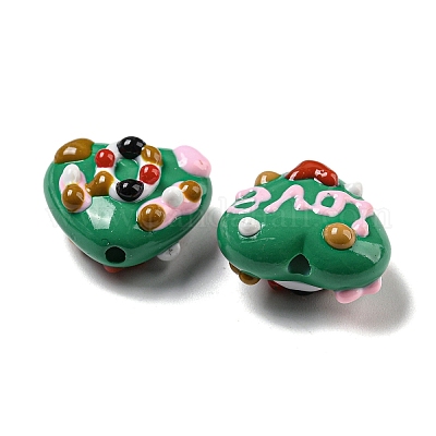 Ручная роспись акрилом с эмалевыми бусинами MACR-D031-06B-1