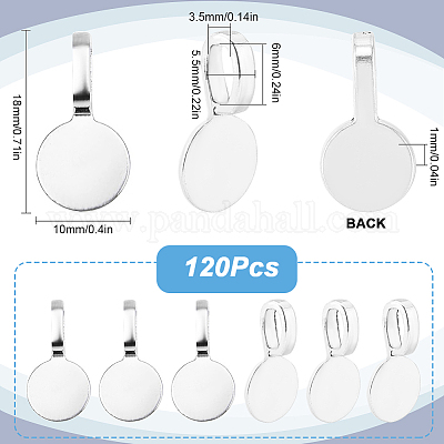 120 шт. сплав клея на плоских подставках для подвески FIND-SP0001-88P-1