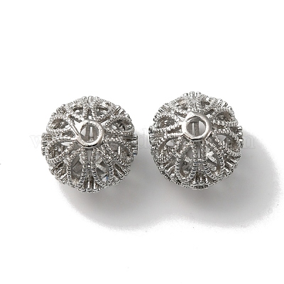 Стойки обшивки латунь микро проложить кубического циркония бусы KK-C020-03P-1