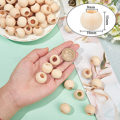 100 шт. натуральные необработанные деревянные бусины WOOD-OC0001-82-1