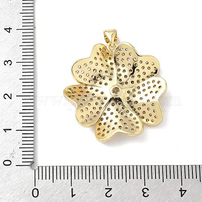 Латунные микро проложить кубического циркония подвески KK-L239-035G-1