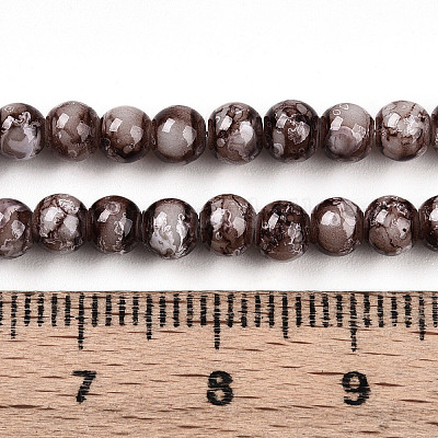 Выпечка окрашенные стеклянные бусины пряди DGLA-N003-4mm-A05-1