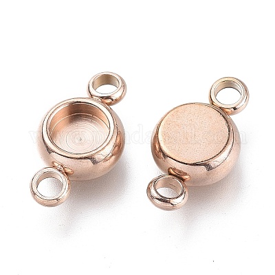 Ионное покрытие (IP) 304 нержавеющая сталь кабошон коннектор настройки STAS-I161-03A-RG-1