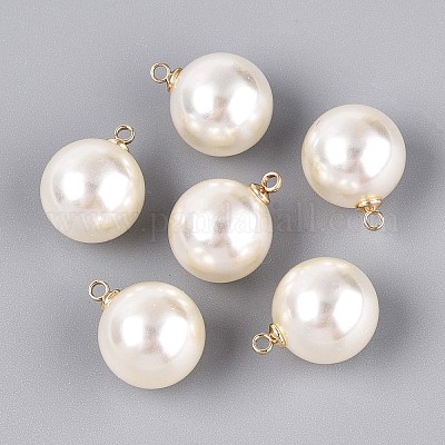 Подвески из АБС-пластика с жемчугом FIND-H052-01I-01G-1