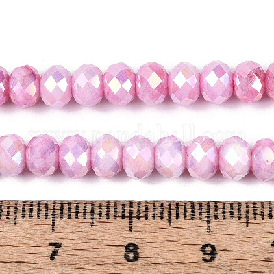 Антикоррозийные гальванические стеклянные бусины рондель EGLA-T021-6mm-17-02-1